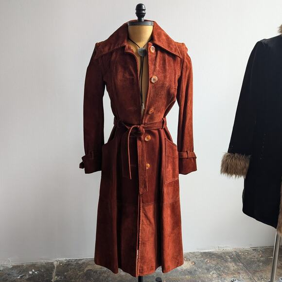 Vintage Afghan Penny Lane Fur Leather Suede Modern Furry Jacket Coat 70s 80s - Picture 3 of 13